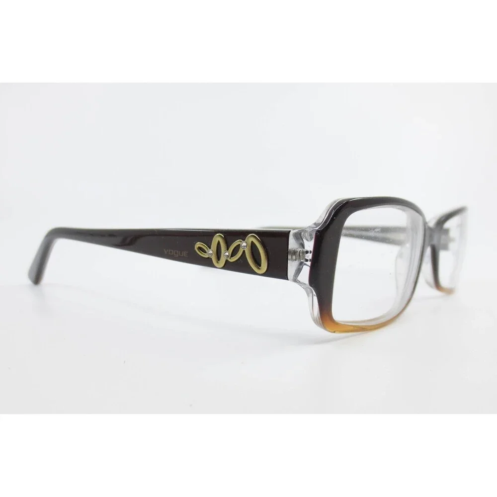 Vogue VO 2675-B 1851 Dark Brown Honey Gradient Gold Detail Eyeglasses 51-16-135